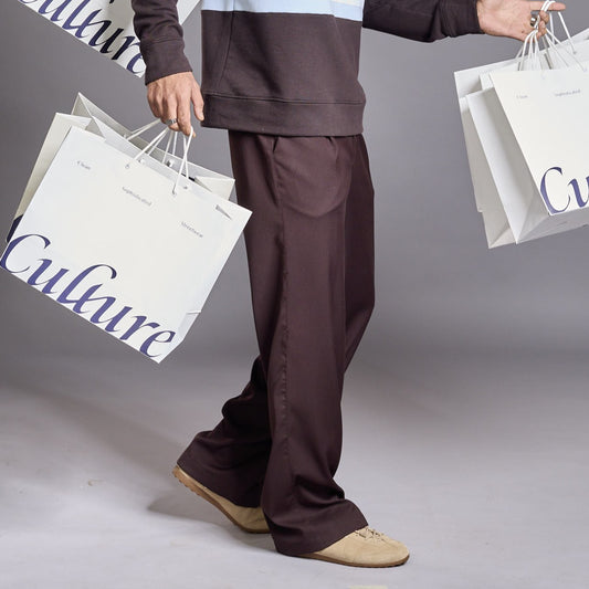 Rich Pleated Pants - Coffee Bean