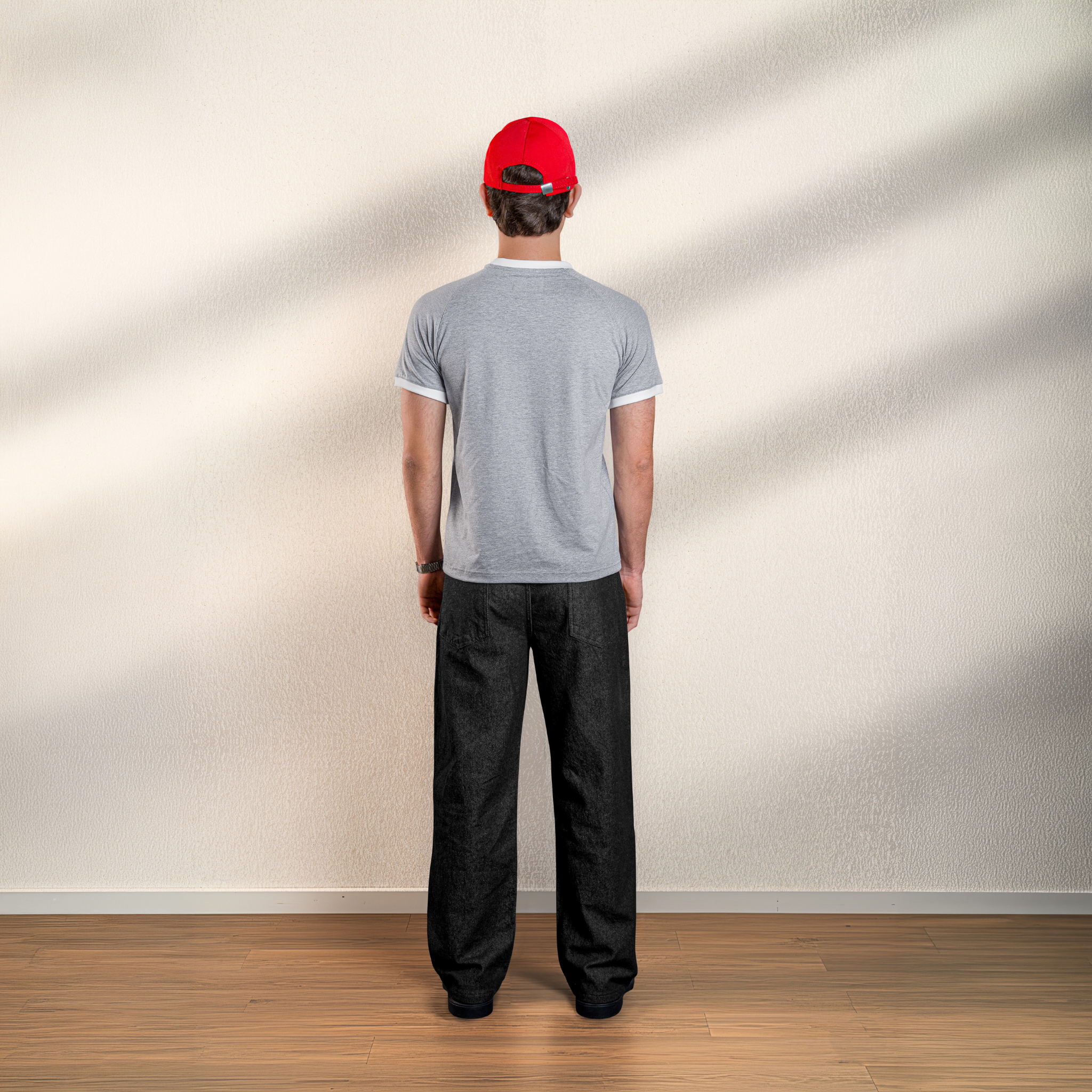 Classic Raglan Tshirt - Grey / White