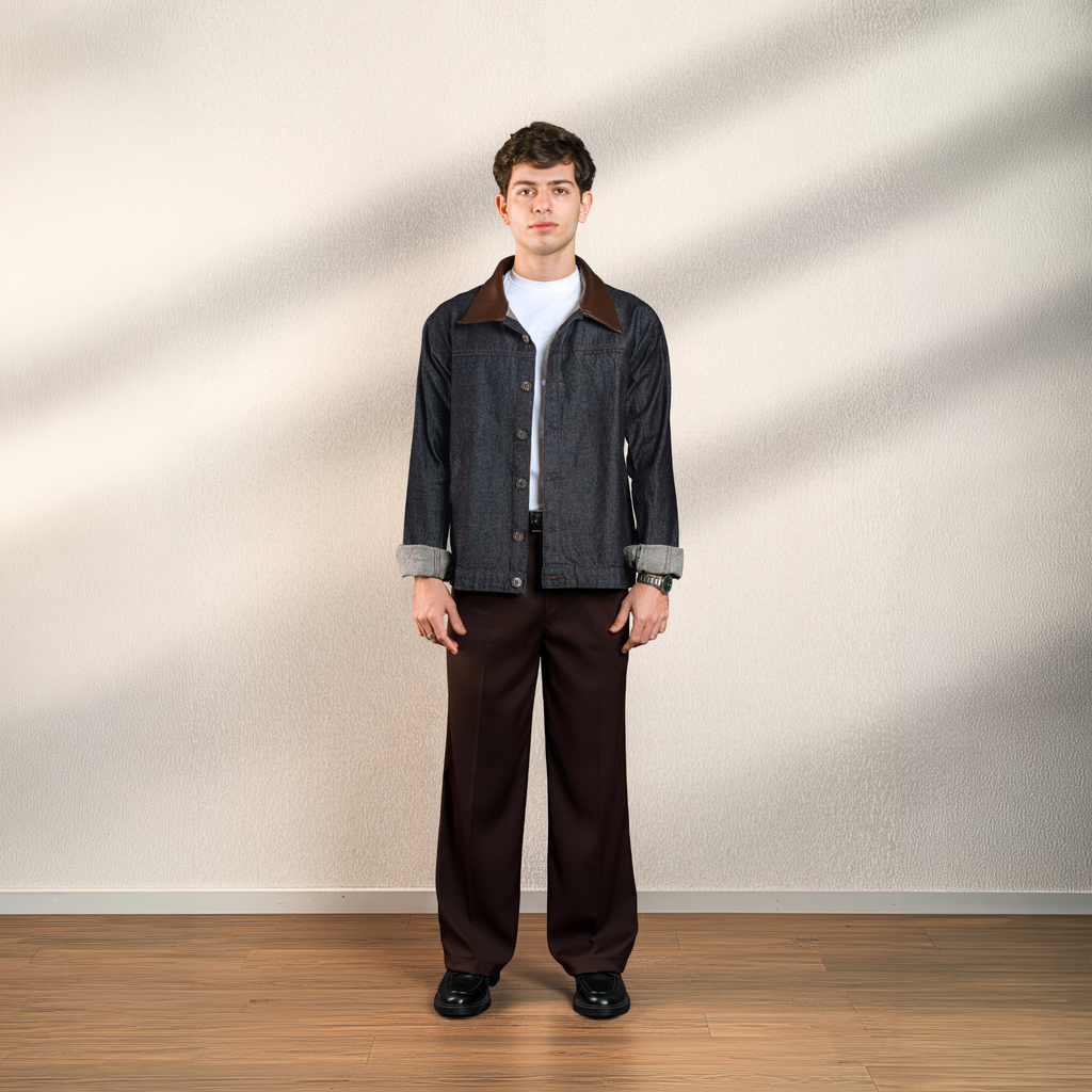 Raw Denim Shacket - Charcoal Wash