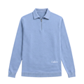Flat Knit Quarter Zip - Blue