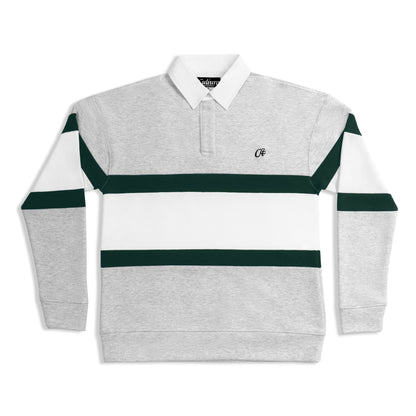 Crossover Sweat - Light Melange / Forest Green