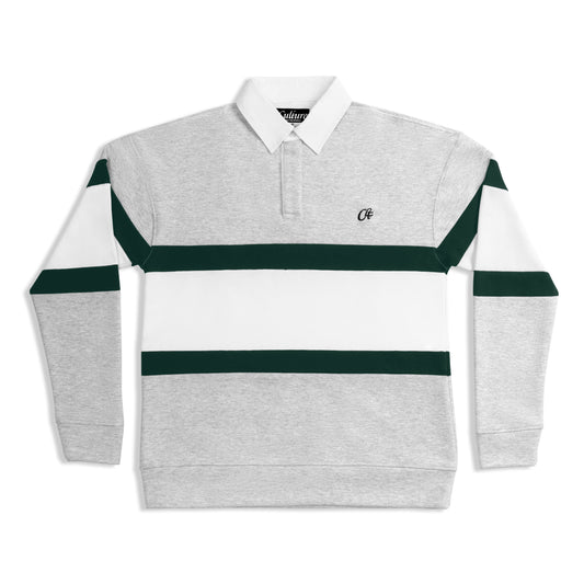 Crossover Sweat - Light Melange / Forest Green