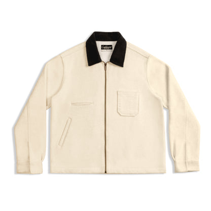 Boardroom Shacket - Ivory/Coffee Bean