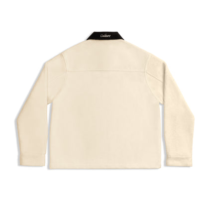 Boardroom Shacket - Ivory/Coffee Bean