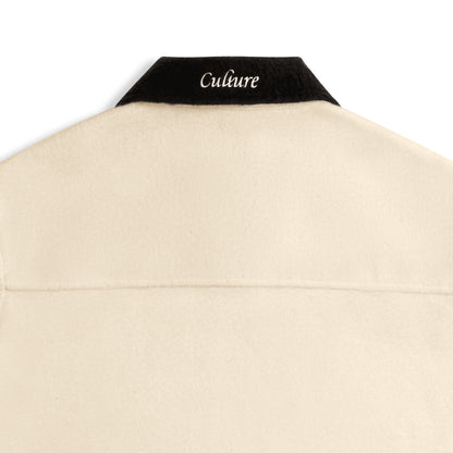 Boardroom Shacket - Ivory/Coffee Bean