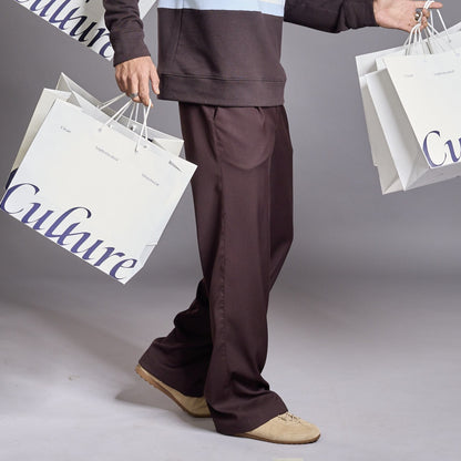 Rich Pleated Pants - Coffee Bean