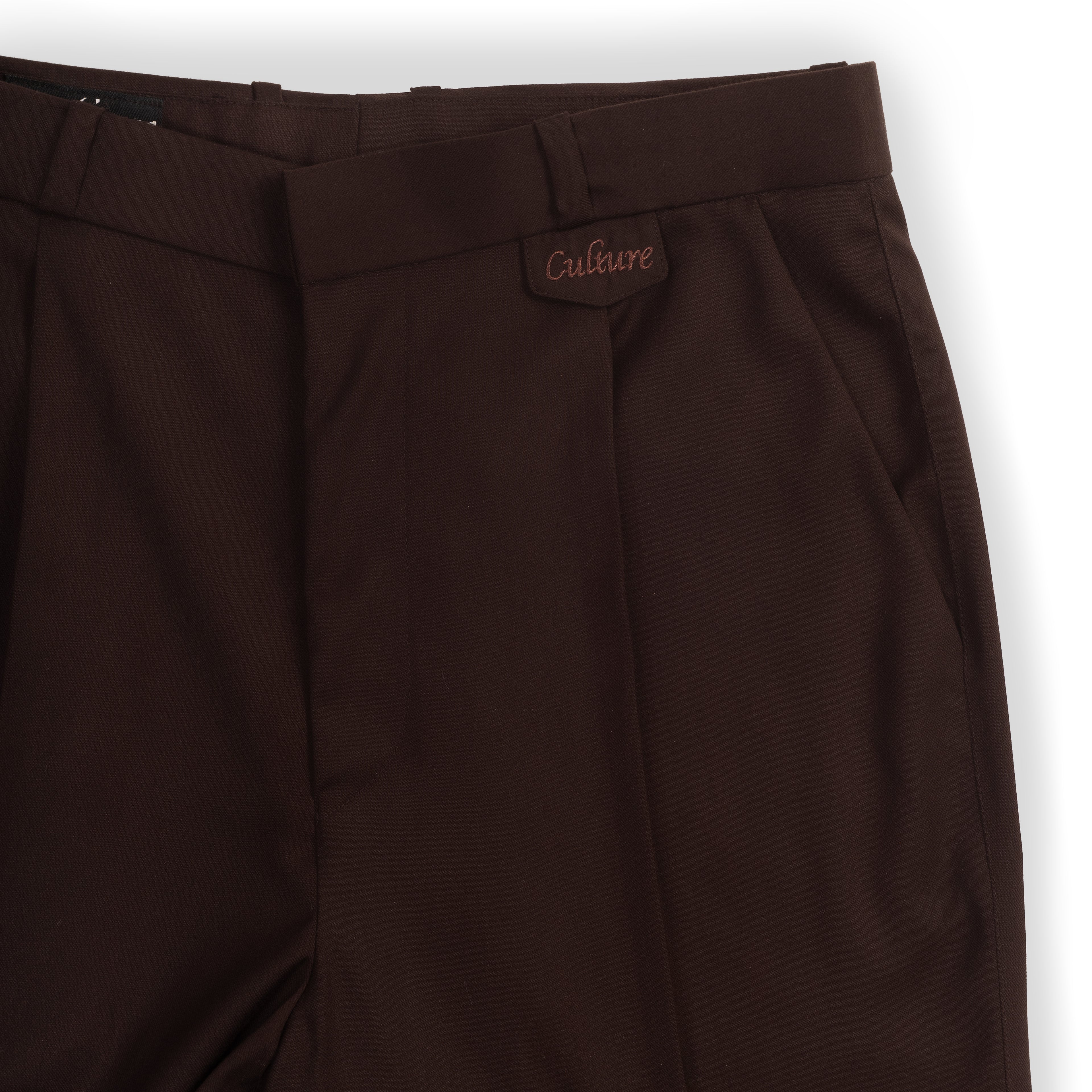 Rich Pleated Pants - Coffee Bean