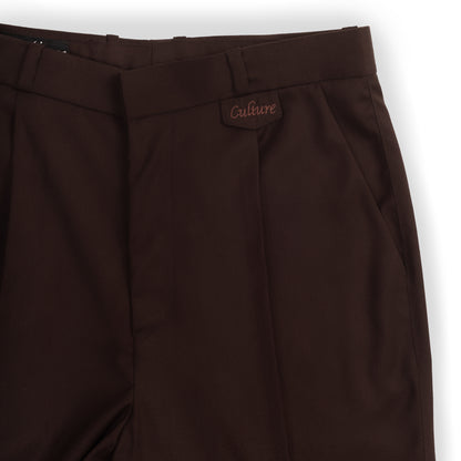 Rich Pleated Pants - Coffee Bean