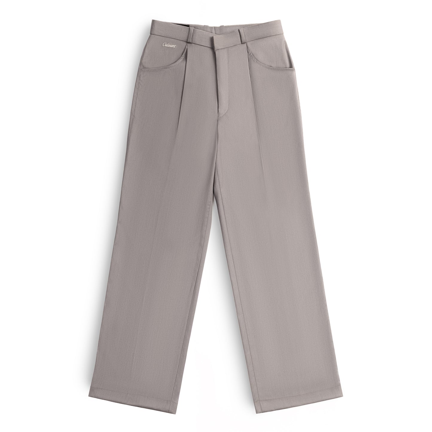 Rich Pleated Pants - Light Grey