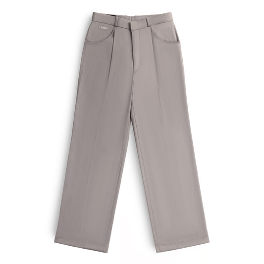 Rich Pleated Pants - Light Grey