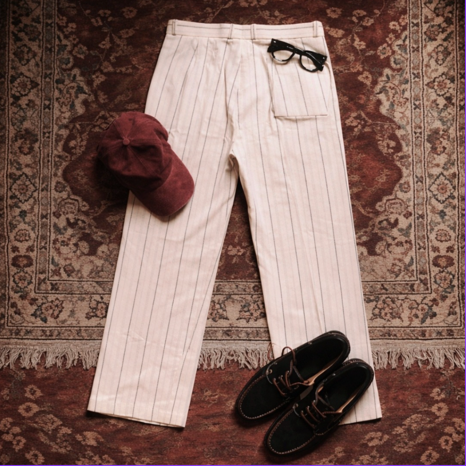 Summer Striped Pants - Offwhite