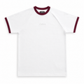Ringer Raglan Tee - White / Burgundy